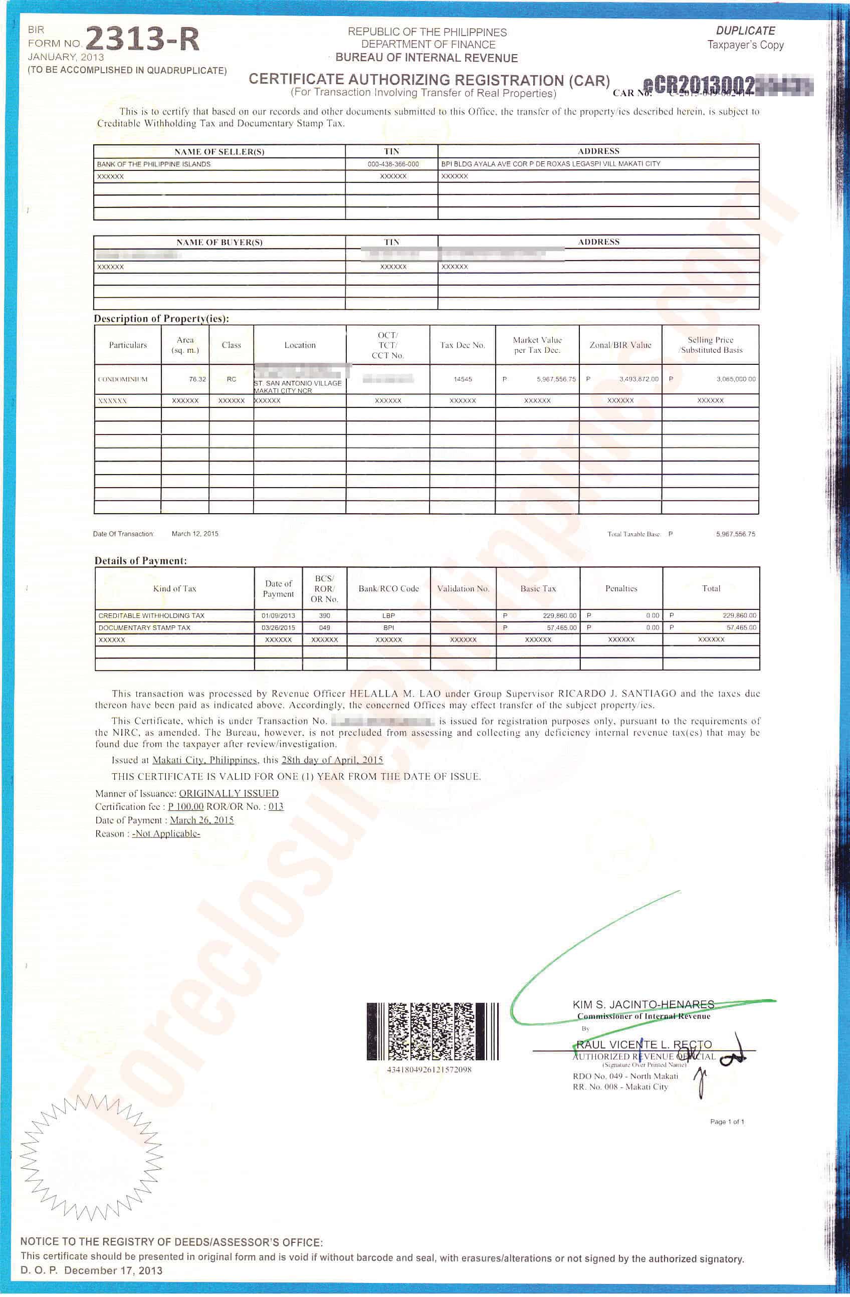 Certificate Serial Number Check